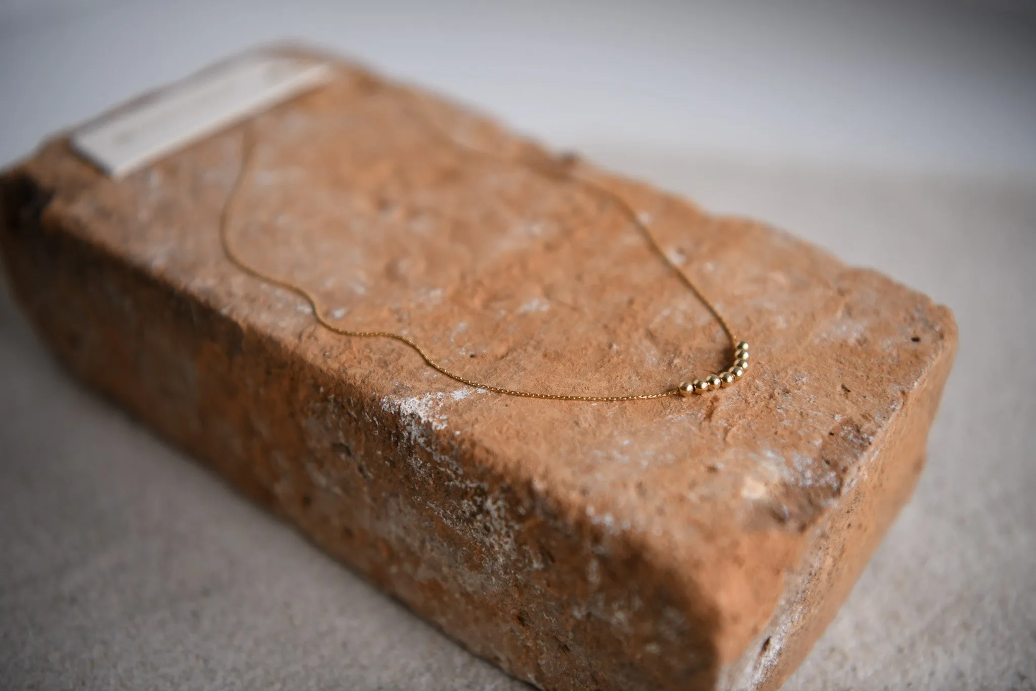 Gold Filled Bar Small Paperclip Chain Necklace