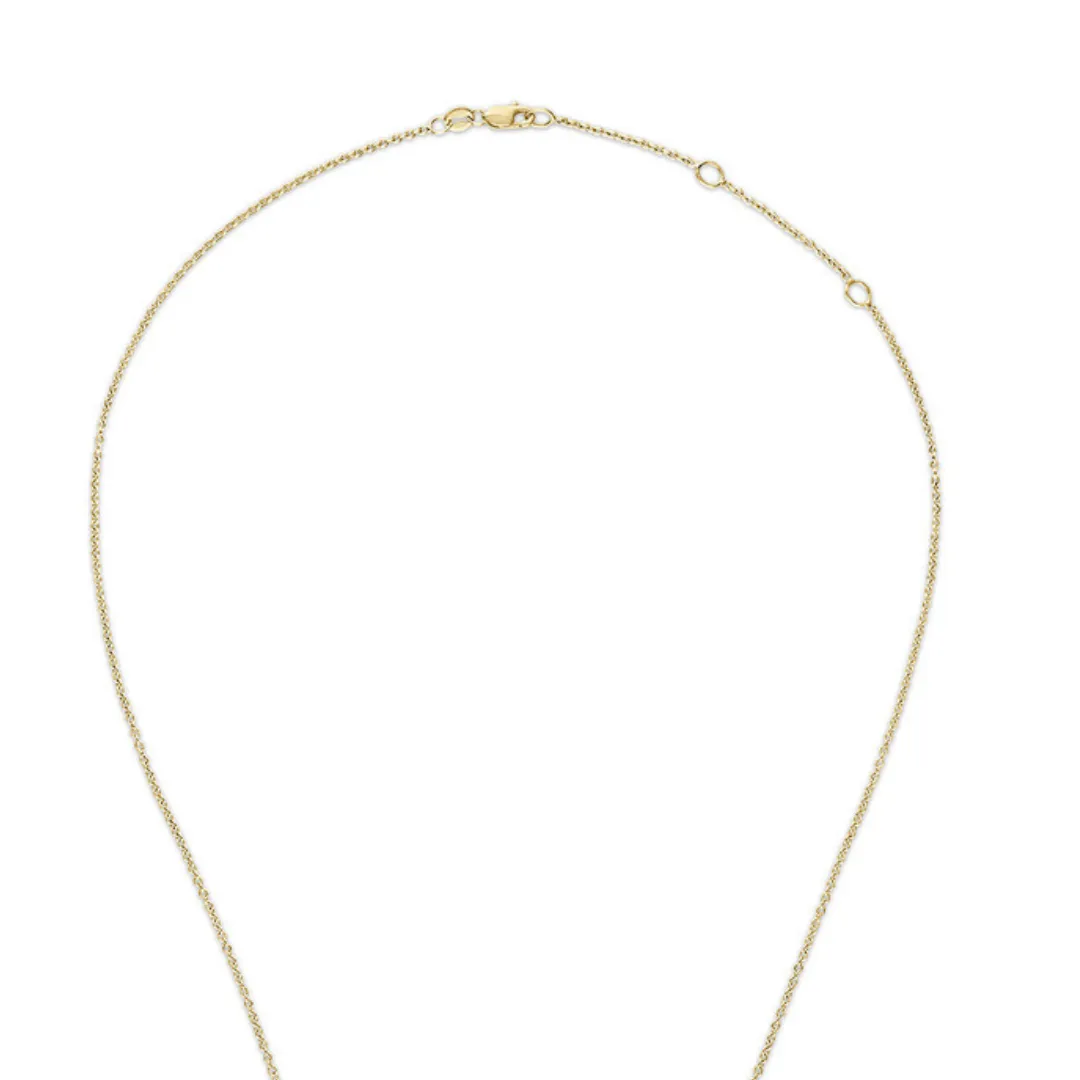 Gold Midi Nova KAPOW! Necklace with Pavé Rubies