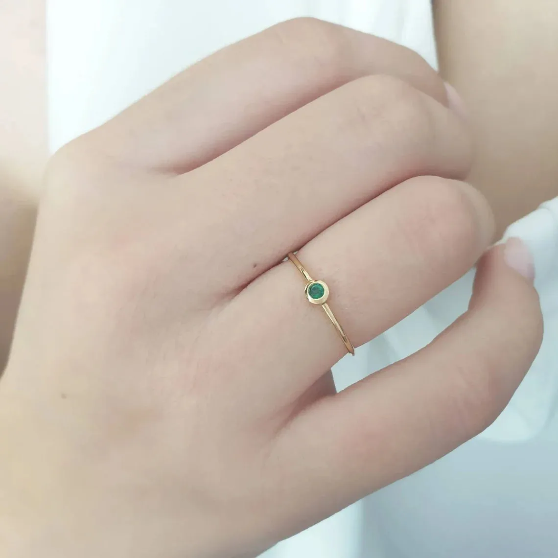 Gold Ring With Emerald