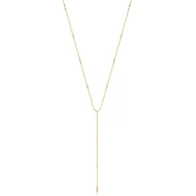 Gold Sparkle Point Y Necklace