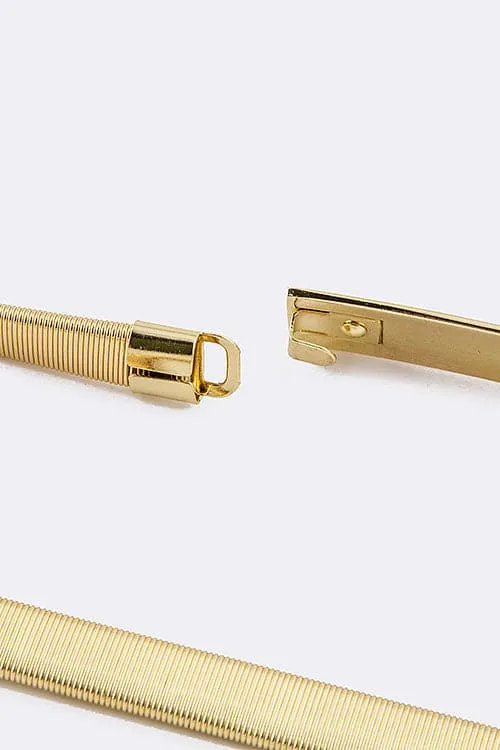 Gold stretch belt