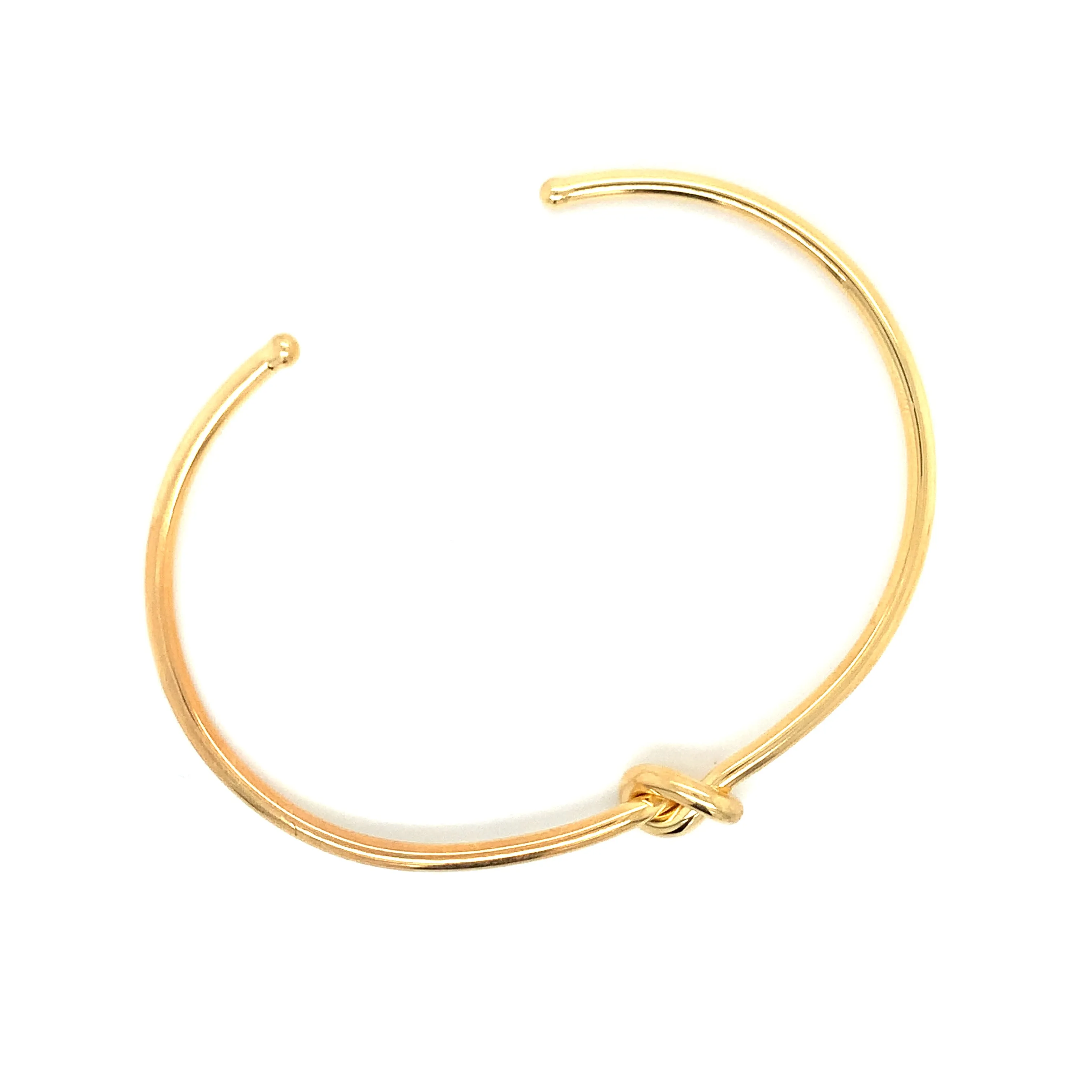 Golden Love Knot Open Bangle