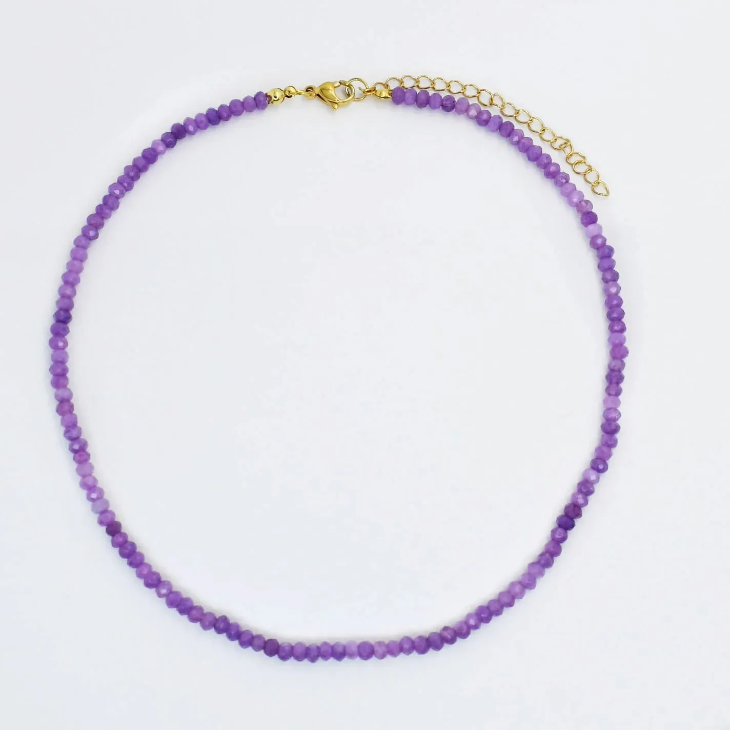 Grape Dainty Gemstone Necklace