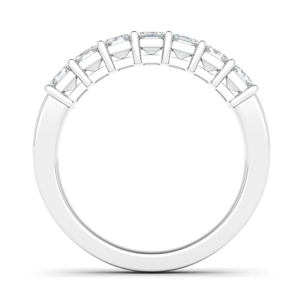 Half Emerald Cut Diamond Eternity Ring