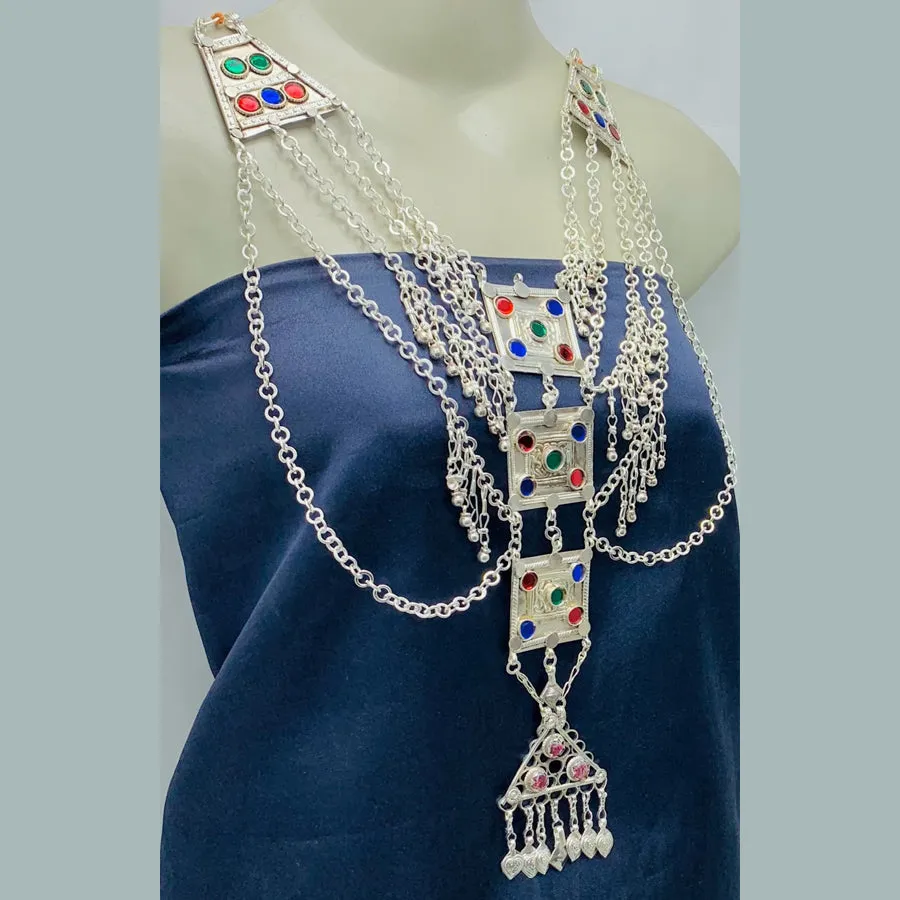 Handmade Gypsy Multilayers Pendant and Chain Necklace