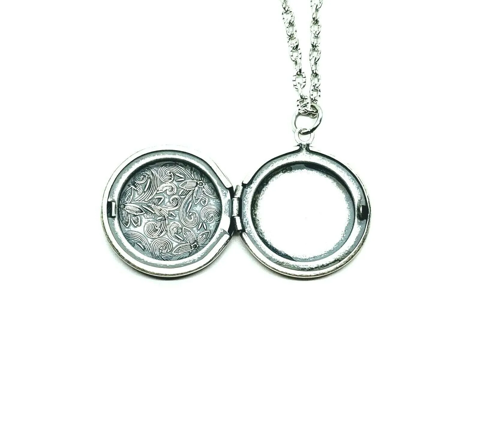 Handmade Oxidized Silver St. Christopher Locket Necklace