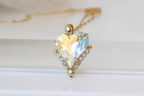 HEART Ab Crystal Necklace