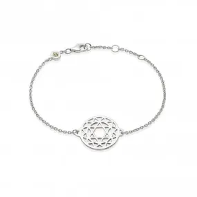 Heart Chakra Chain - Silver Bracelet CHKBR1011