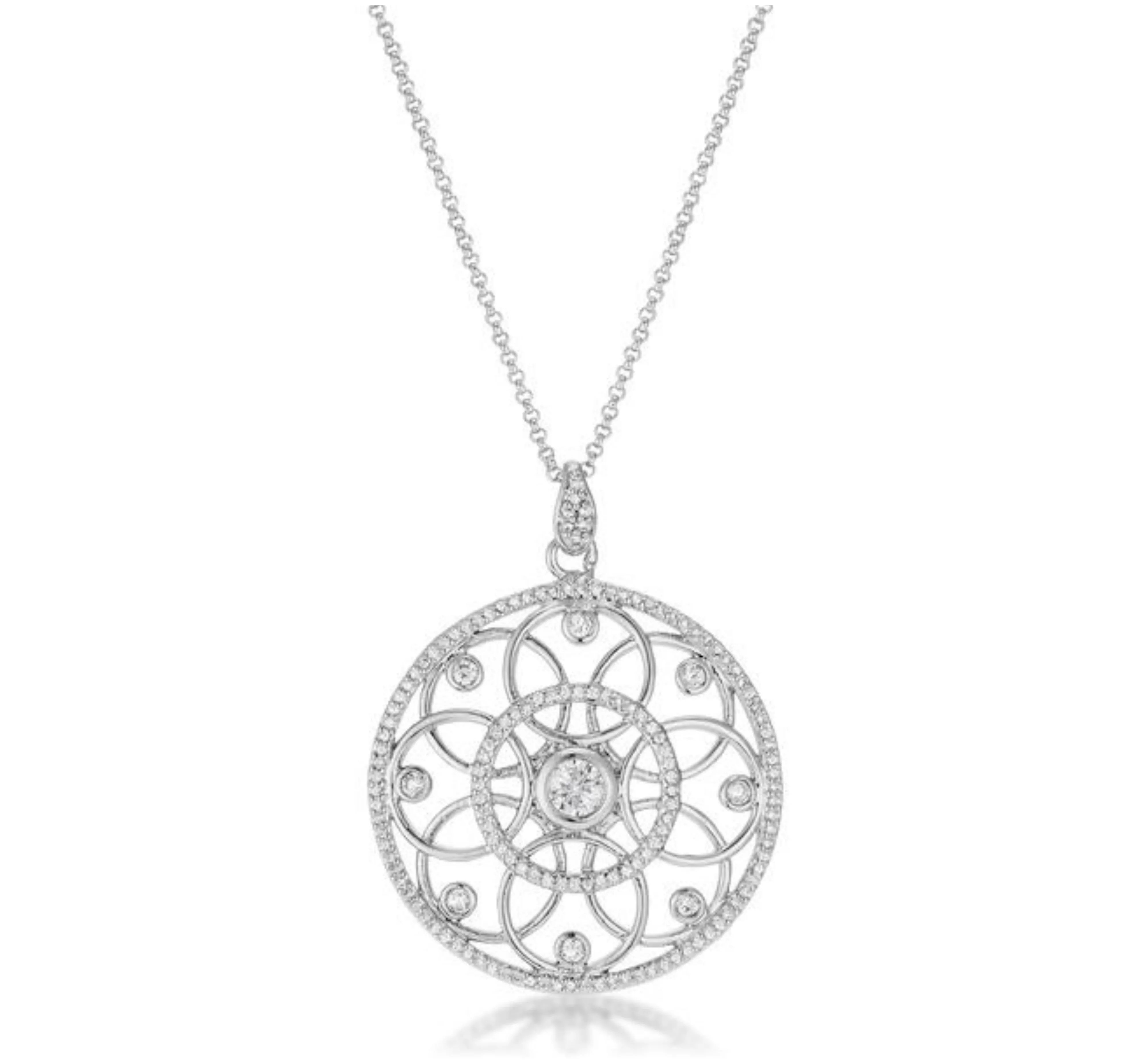 Iyanna Interlocking Circles CZ Pendant