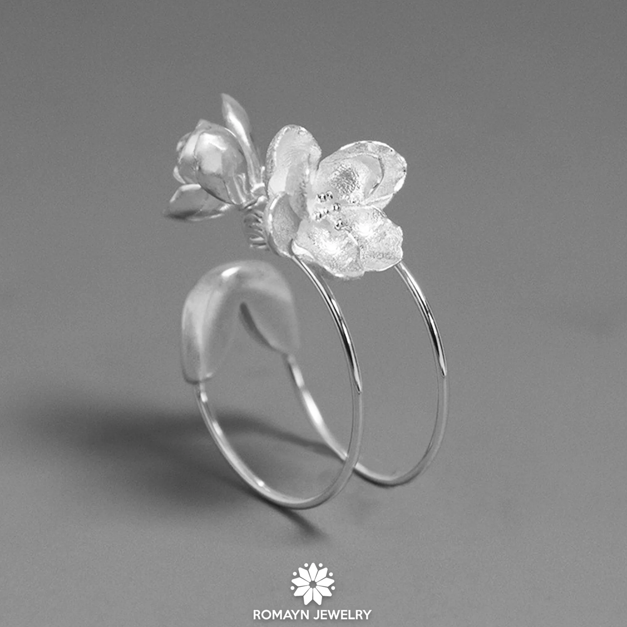 Jasmine Flower Pin Ring