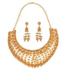 Jnui (Jasmin) Bridal Necklace Set | 24K Gold-plated