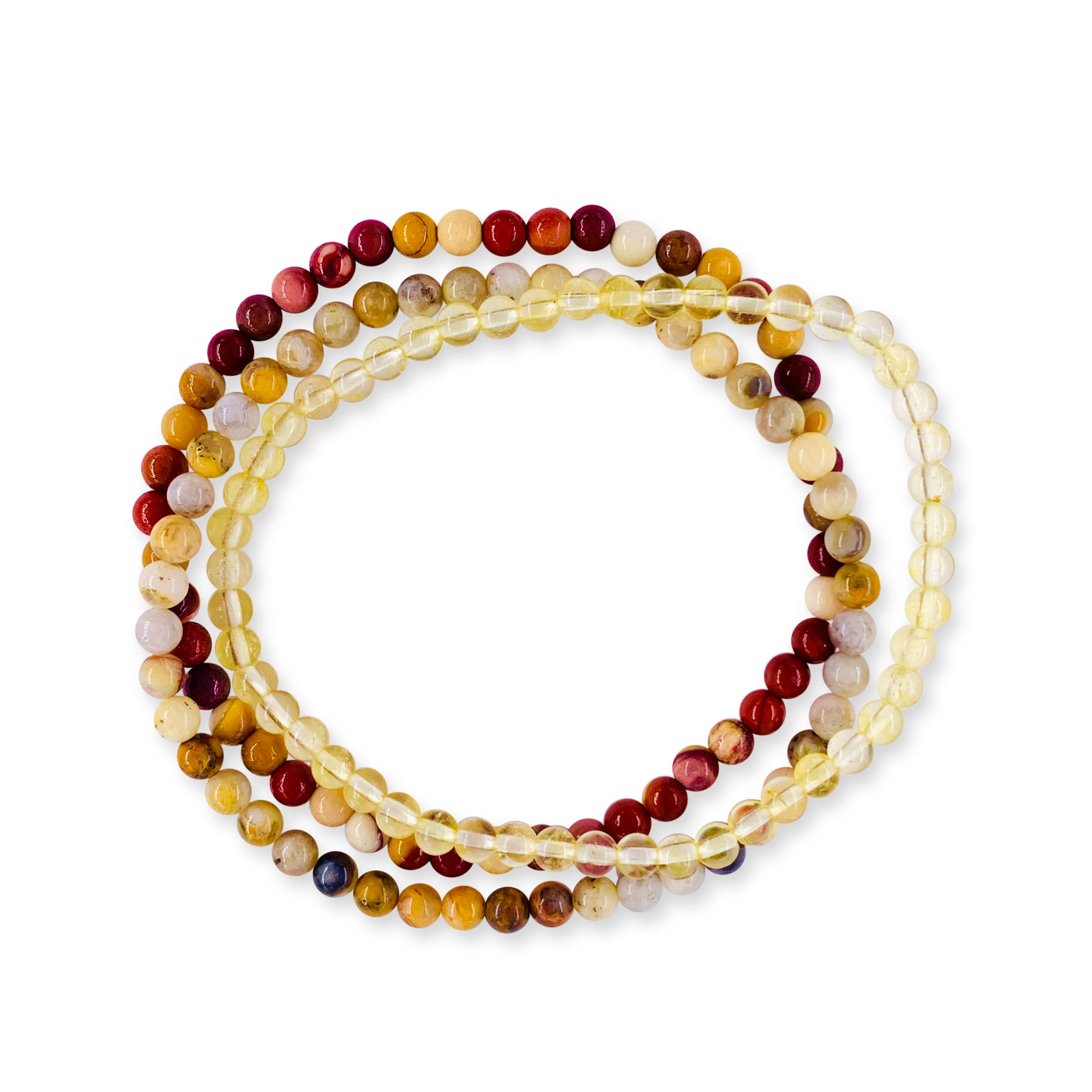 Joy Happiness Stackable Crystal Bracelet Set