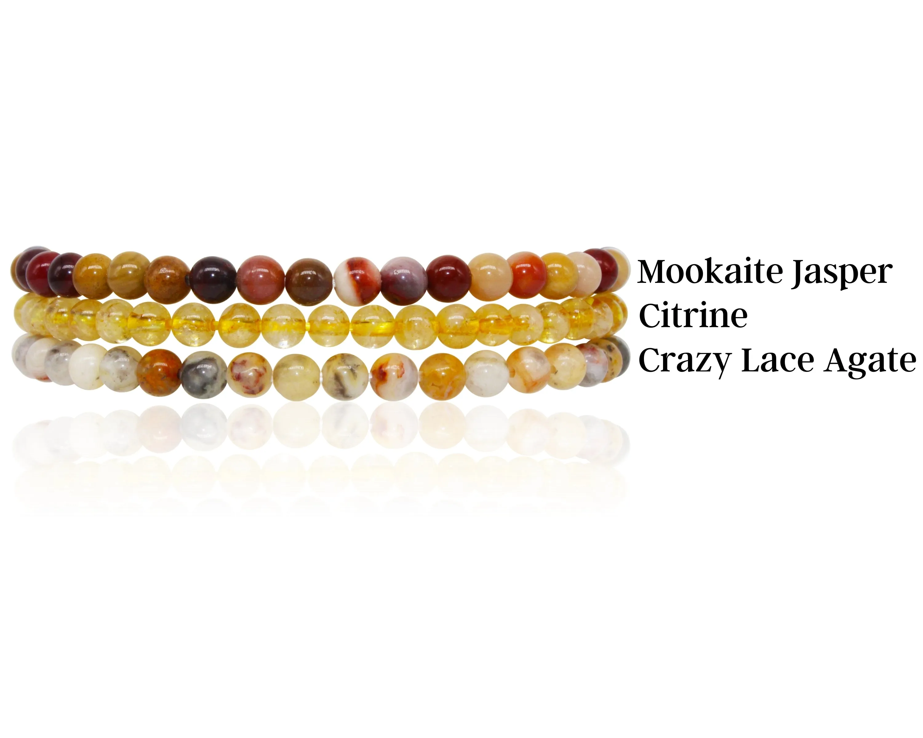 Joy Happiness Stackable Crystal Bracelet Set