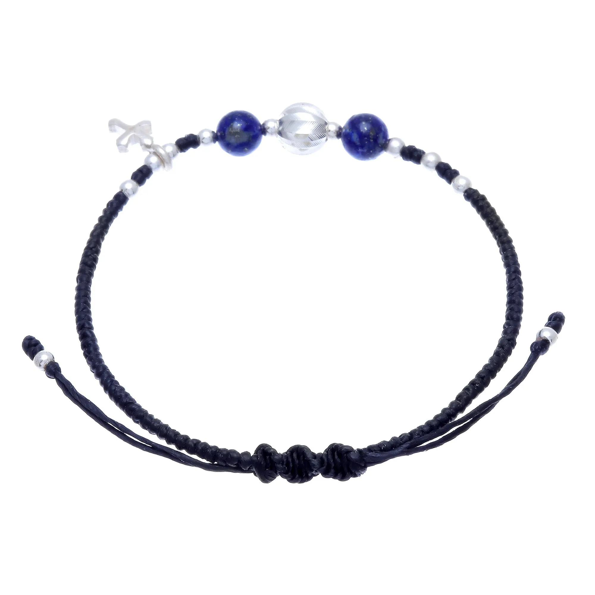 Joyful Faith Lapis Lazuli Beaded Bracelet from Thafiland