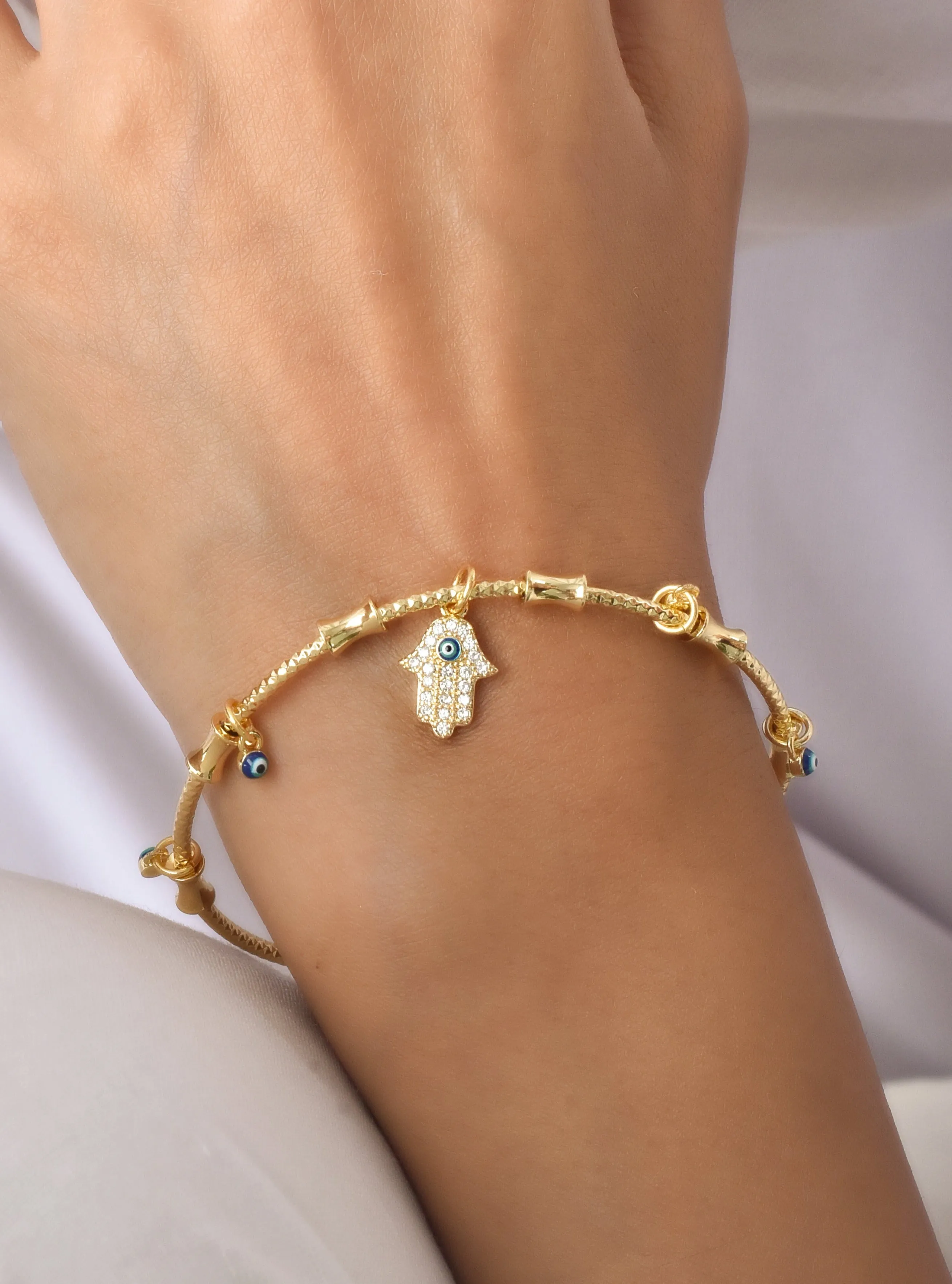 Klissaa Hamsa Cuff Bangle