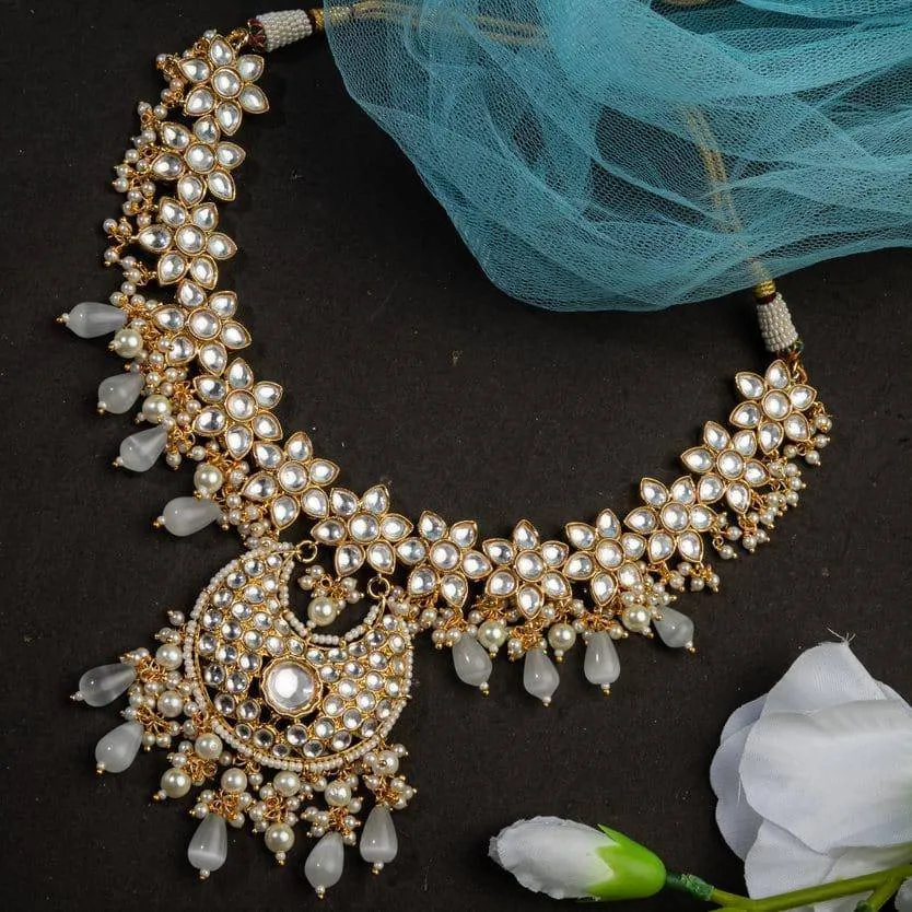 Kulsum Pachee Kundan Necklace Set