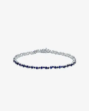 La Fantaisie Cosmic Dark Blue Sapphire Tennis Bracelet