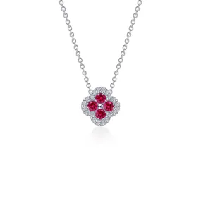 Lafonn Simulated Diamond & Ruby Necklace N0335CRP20