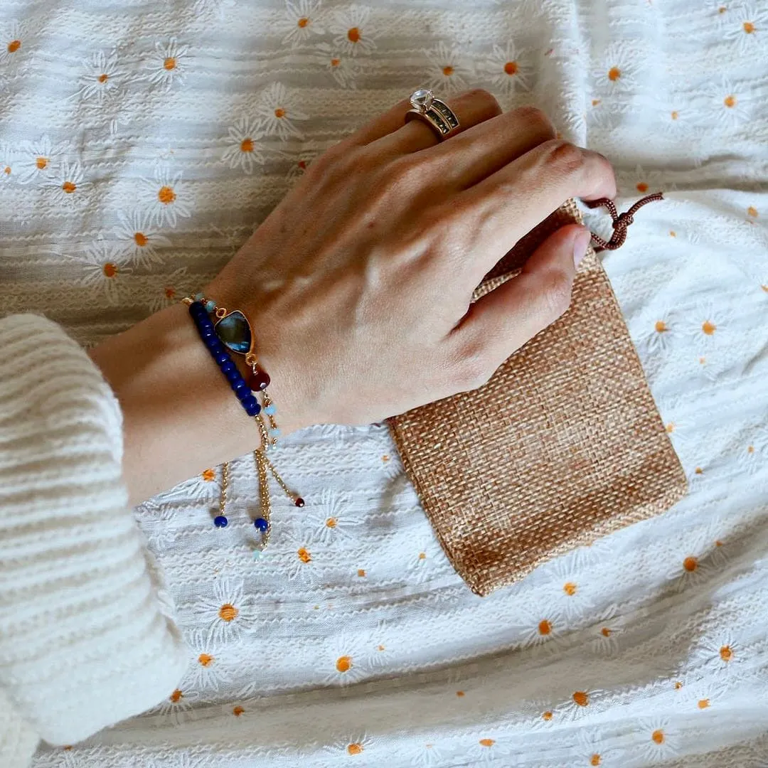 Lapis Lazuli Adjustable Stacking Bracelet