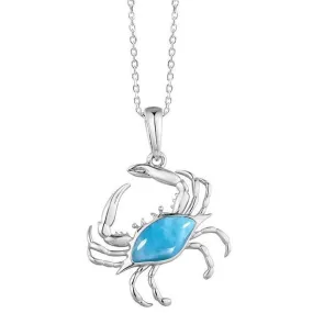 Larimar Blue Crab Pendant