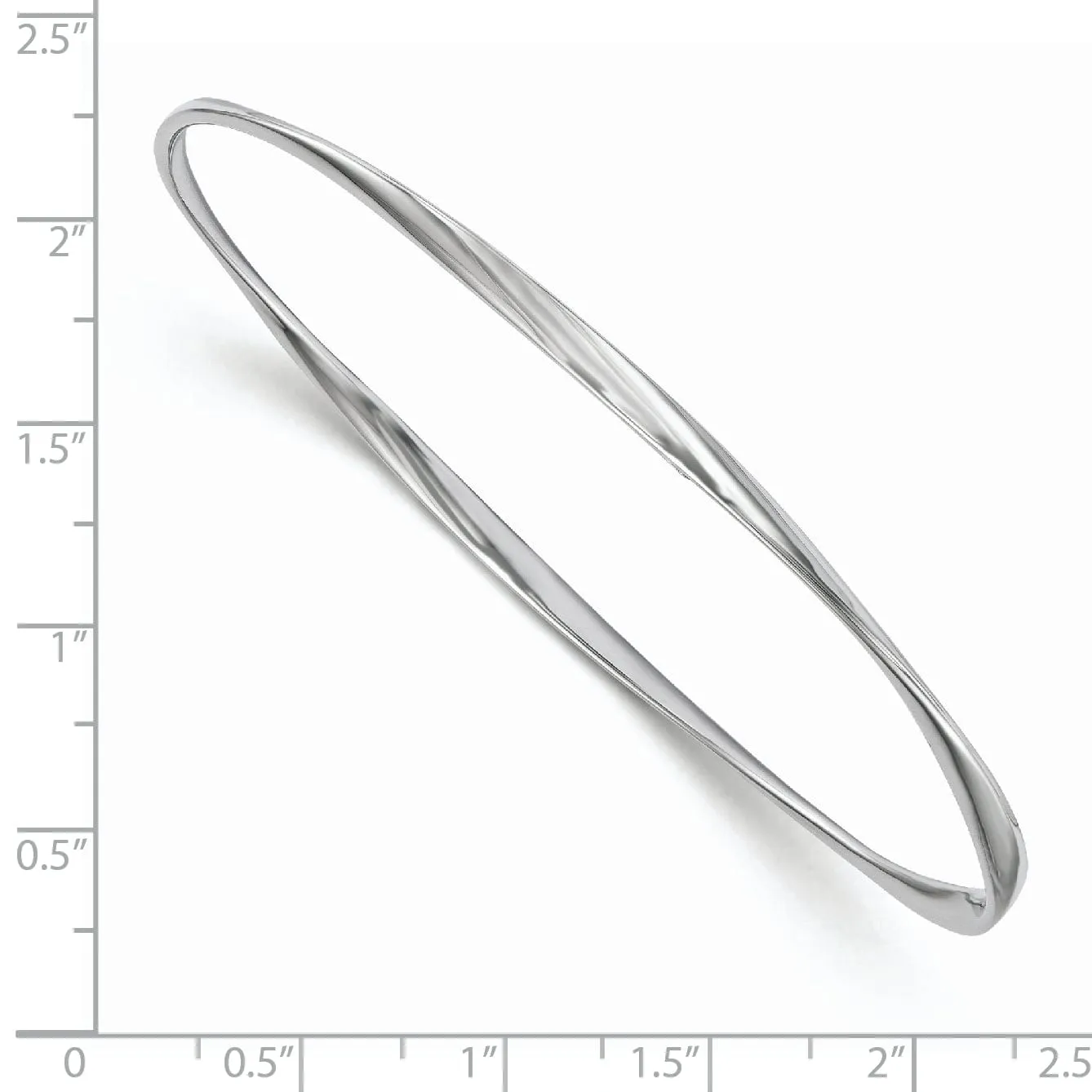 Leslie Sterling Silver Polished Twisted Bangle