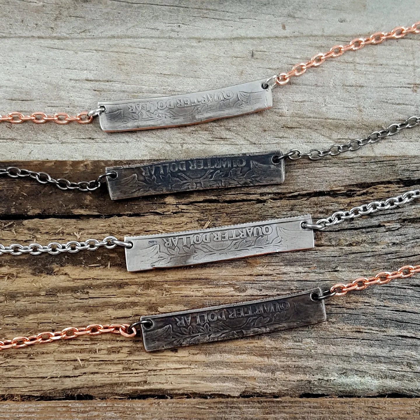 Liberty Quarter Coin Bar Necklace