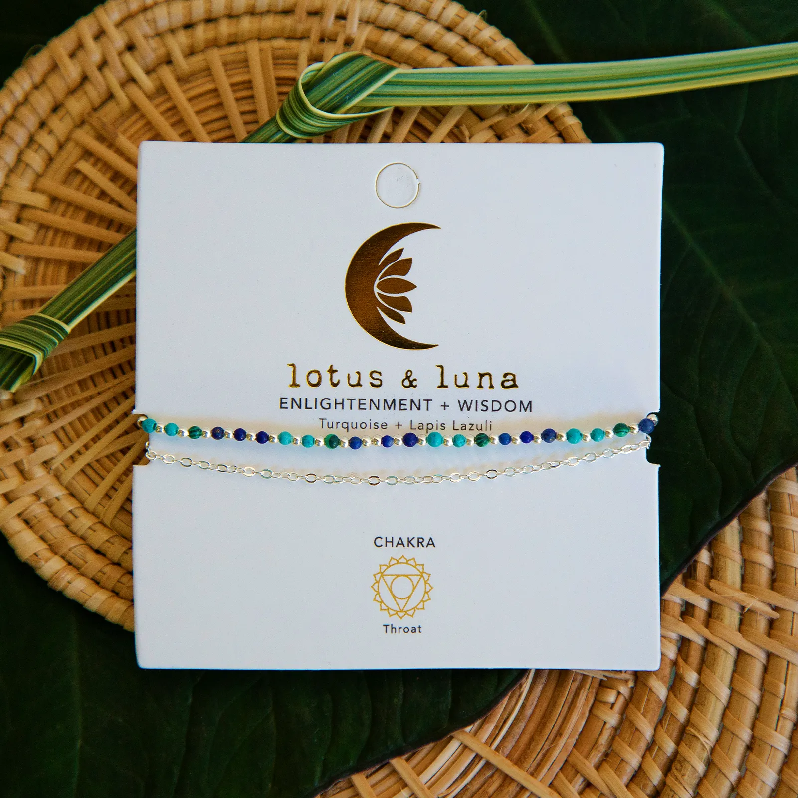 Lotus & Luna 2mm Healing Bracelet ENLIGHTENMENT   WISDOM