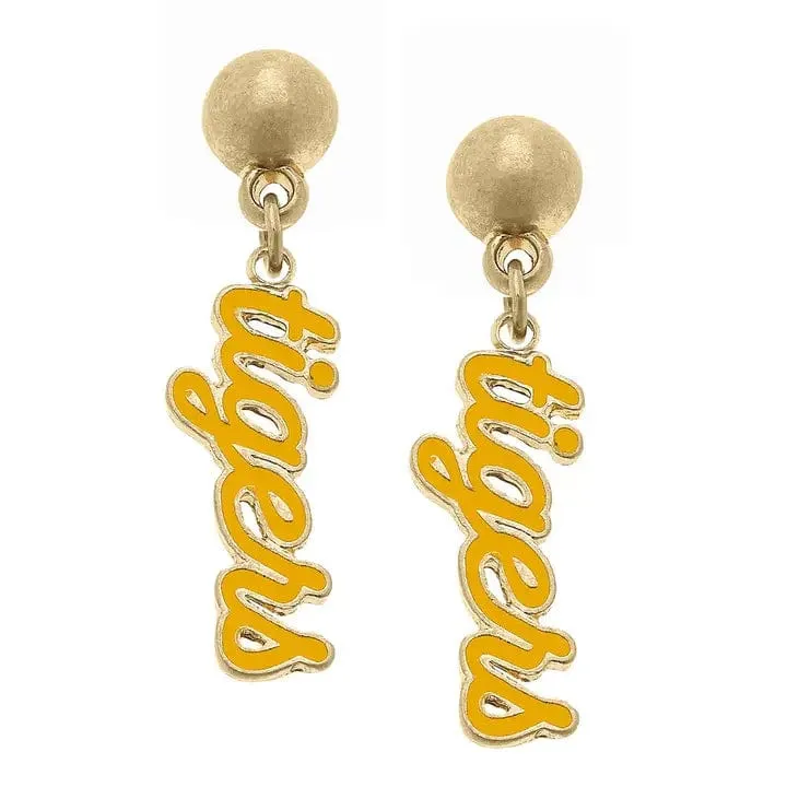 LSU Gold Tigers Drop Earrings