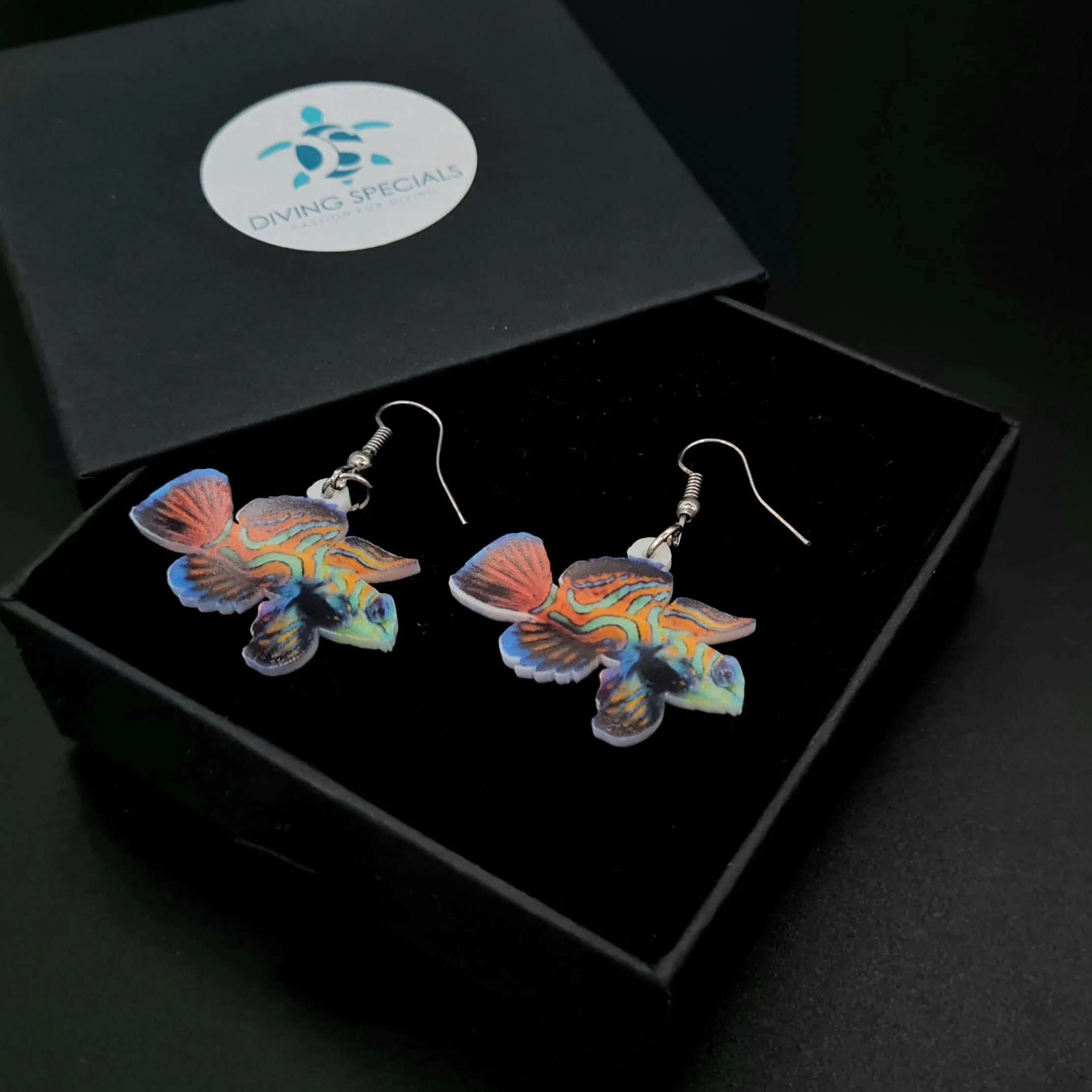 Mandarin Red Fish Earrings