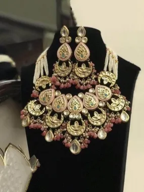 Meena Kundan Multi Chand Necklace