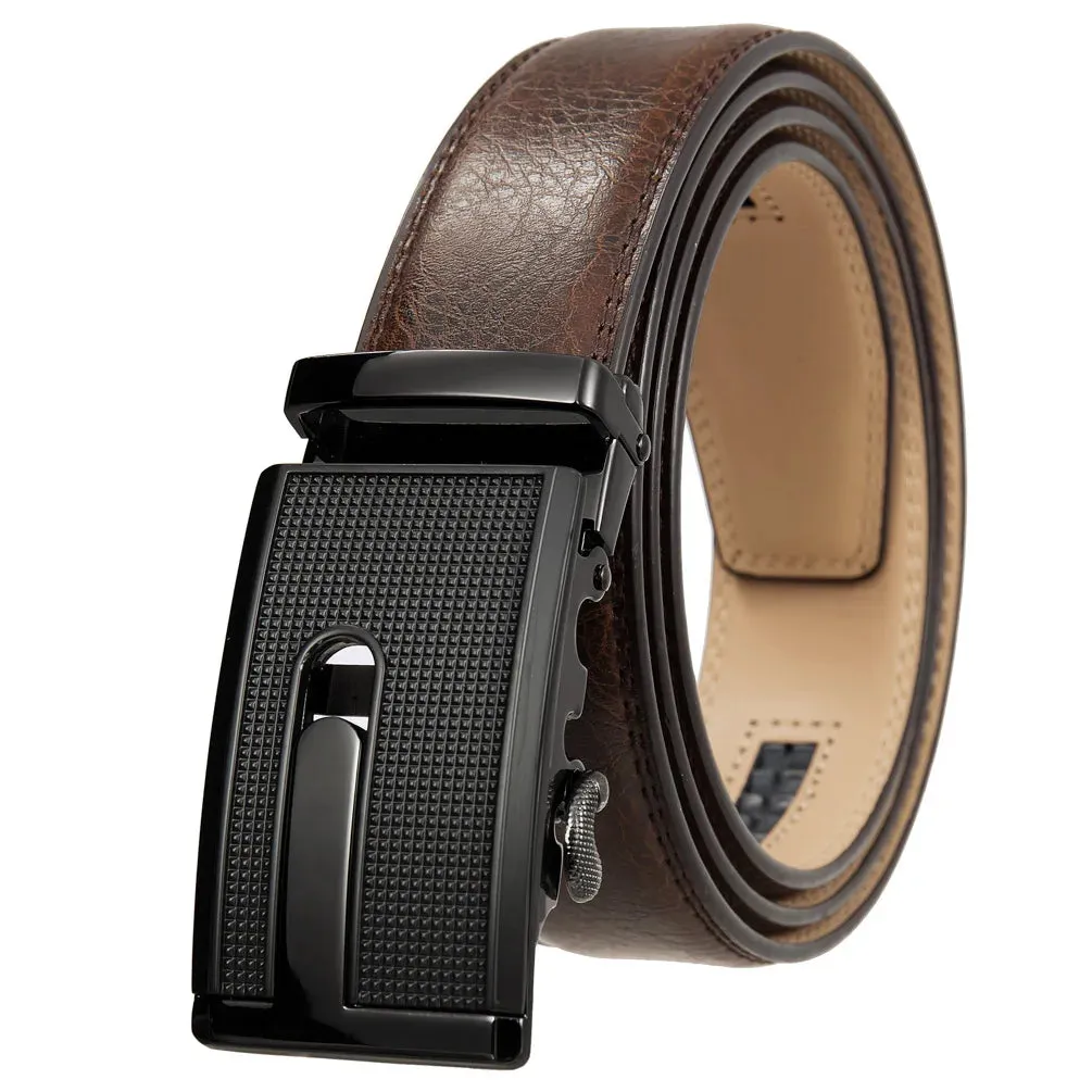 Men's Belts Metal Automatic Buckle Belt for Men Genuine Leather Waist Band Luxury Cowhide High Quality Designer Men's Belt 3.5cm