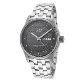 Mido Men's Belluna 40mm Black Dial Stainless Steel Watch