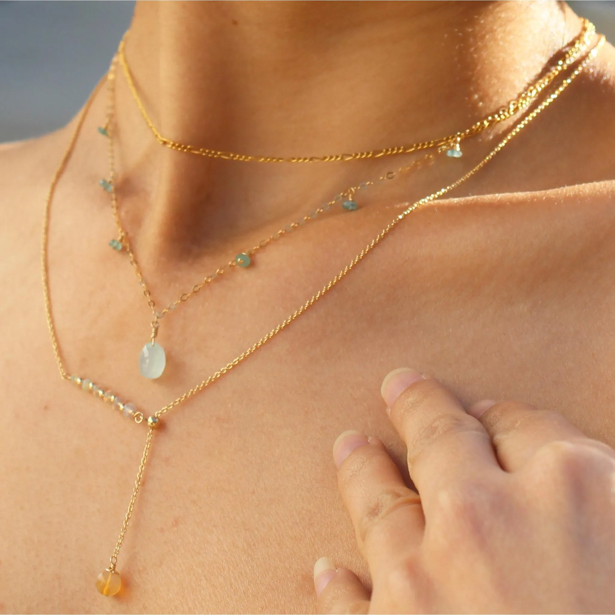 MiniDot Necklace: Color of the Sea