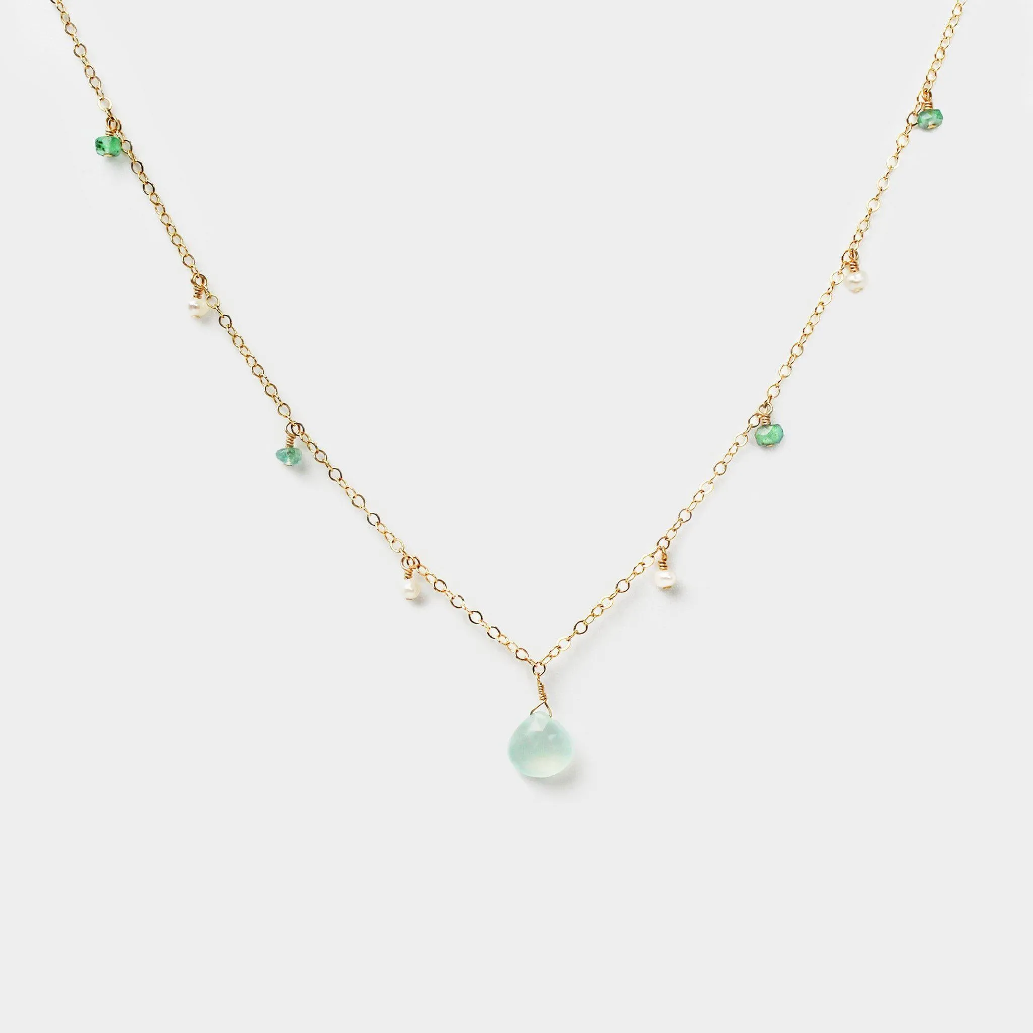 MiniDot Necklace: Color of the Sea