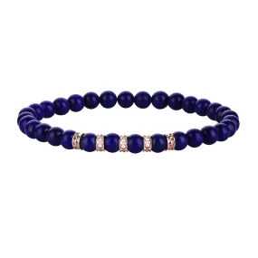 Minimal Pyramid Lapis Lazuli Beaded Bracelet