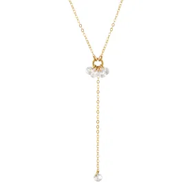 Monroe Lariat Necklace - Cubic Zirconia