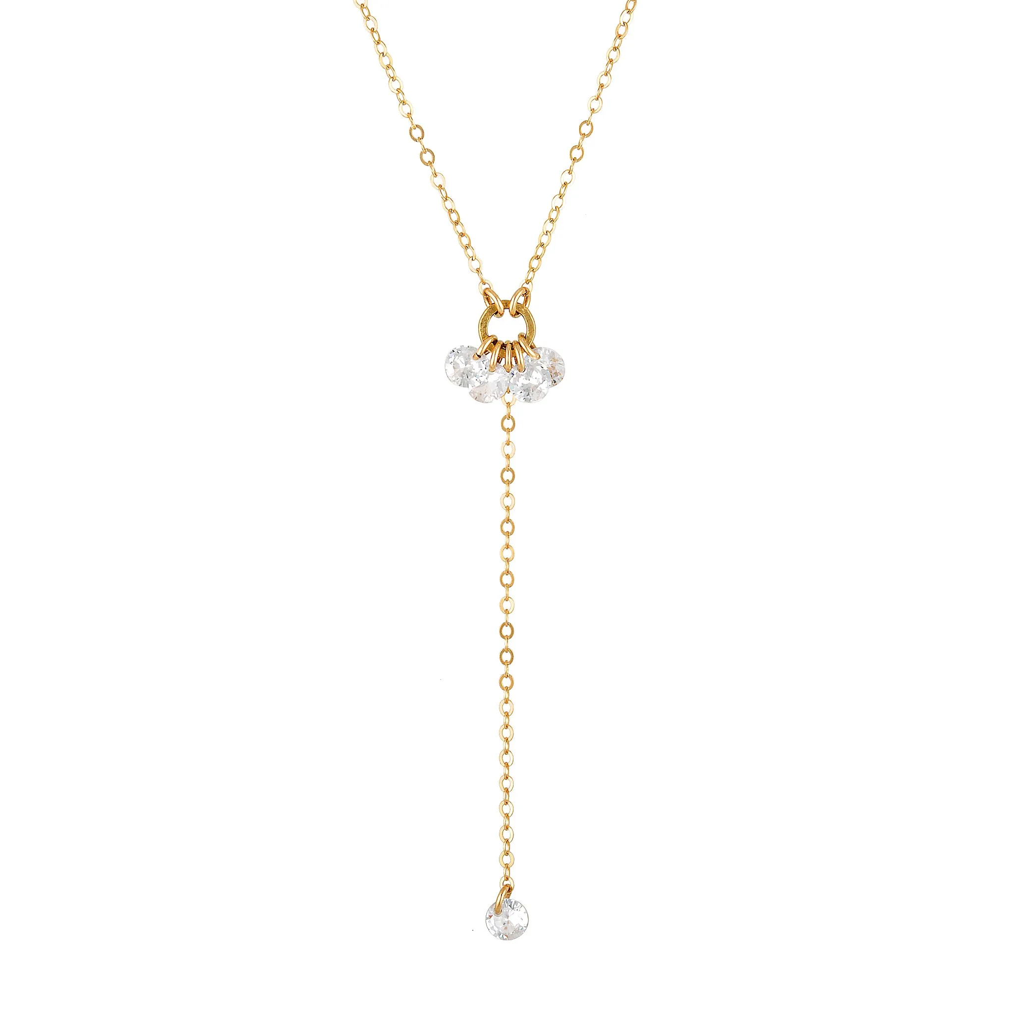 Monroe Lariat Necklace - Cubic Zirconia