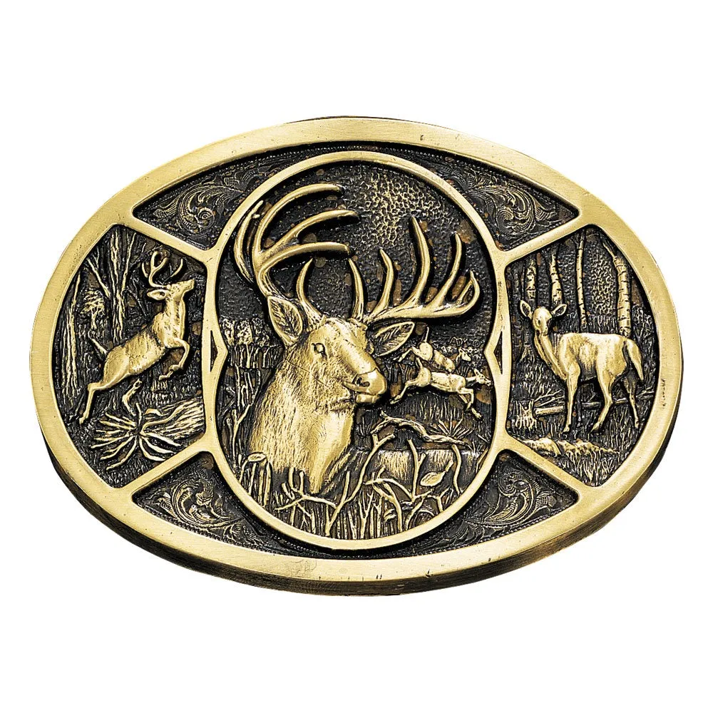 Montana Silversmith Deer Heritage Attitude Belt Buckle