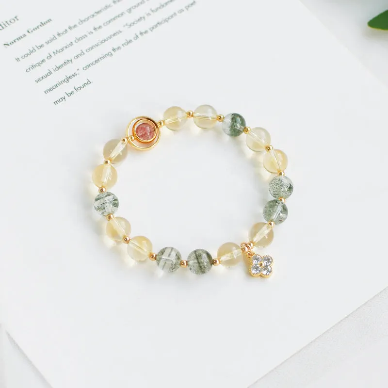 Natural Citrine Green Ghost Bracelet