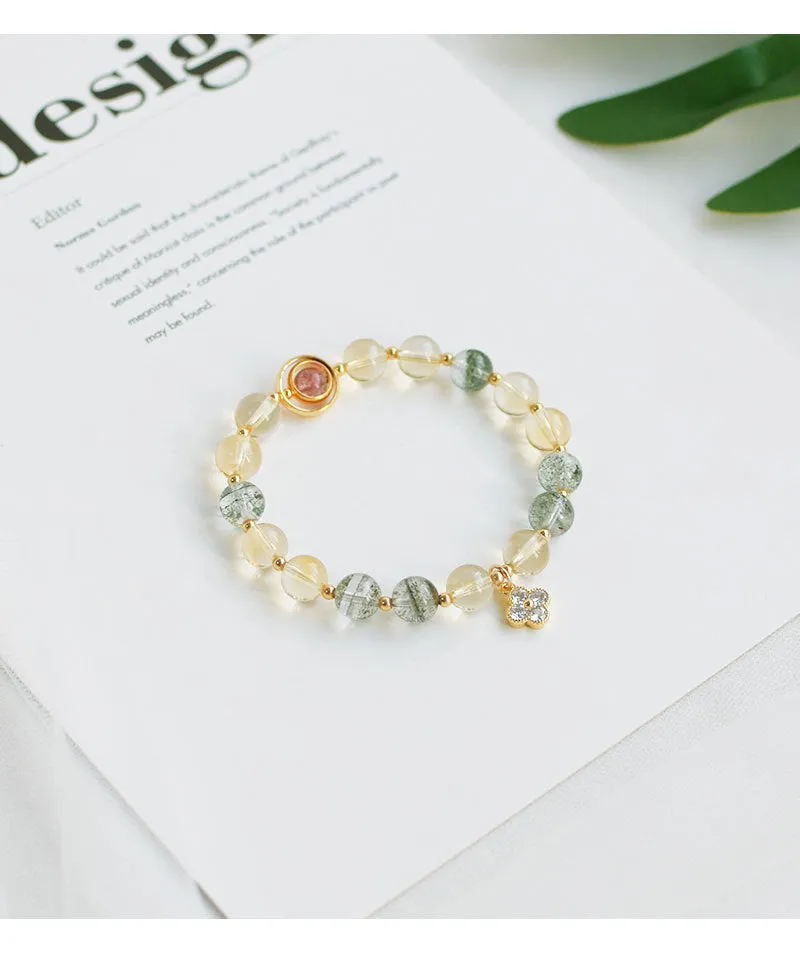 Natural Citrine Green Ghost Bracelet