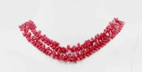 Natural Faceted Ruby Beads Faceted Red Ruby Drops Real Ruby Gem Beads Red Ruby Faceted Beaded Strand Ruby Gemstone Unfinished Strand SKU: 6142968