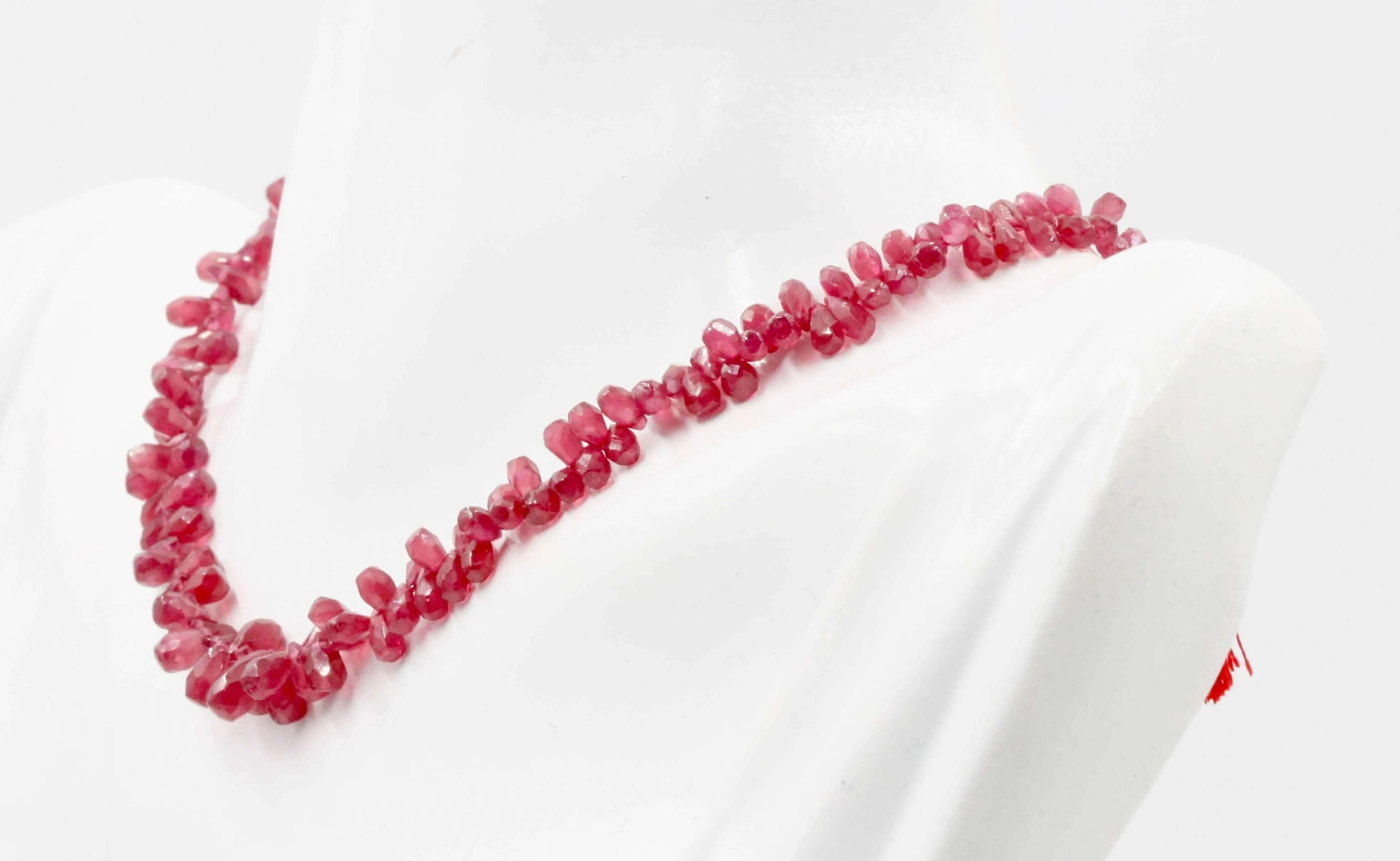 Natural Faceted Ruby Beads Faceted Red Ruby Drops Real Ruby Gem Beads Red Ruby Faceted Beaded Strand Ruby Gemstone Unfinished Strand SKU: 6142968