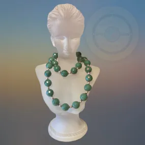 Natural Green Aventurine Gemstone Beads Necklace