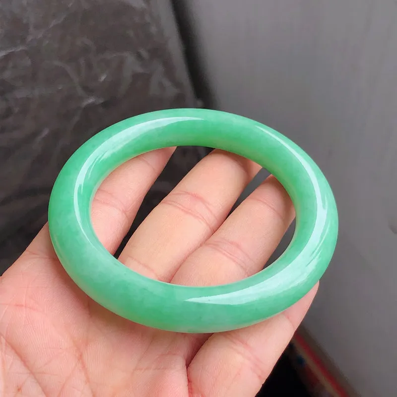 Natural Jade Bangle Jadeite Bangle Internal Diameter 56.6mm NBE087