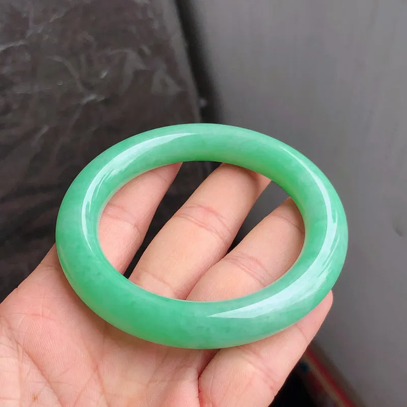 Natural Jade Bangle Jadeite Bangle Internal Diameter 56.6mm NBE087