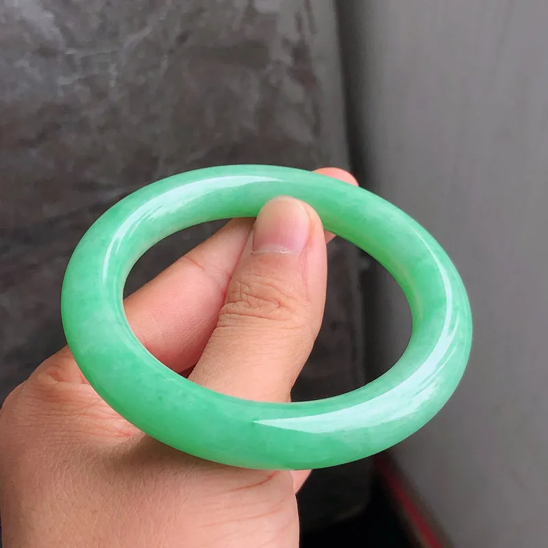 Natural Jade Bangle Jadeite Bangle Internal Diameter 56.6mm NBE087