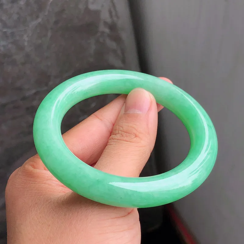 Natural Jade Bangle Jadeite Bangle Internal Diameter 56.6mm NBE087