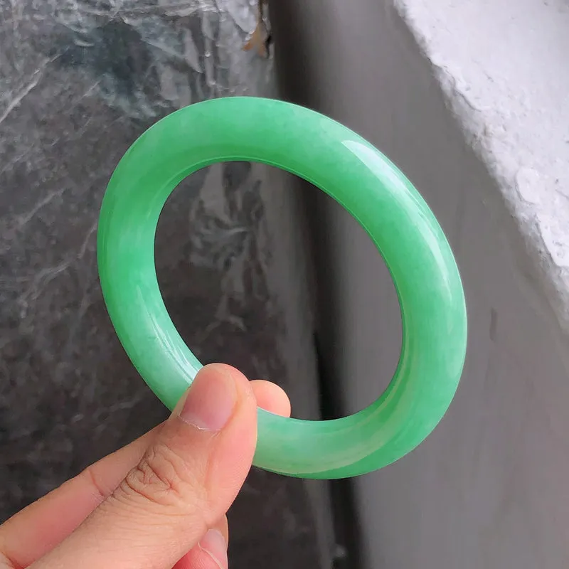 Natural Jade Bangle Jadeite Bangle Internal Diameter 56.6mm NBE087