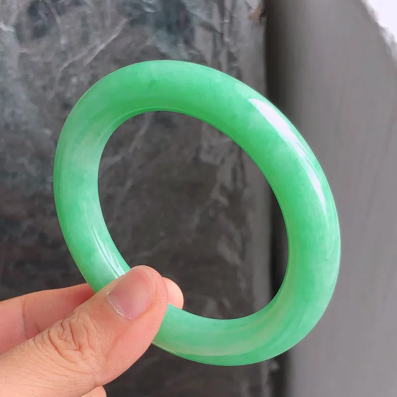 Natural Jade Bangle Jadeite Bangle Internal Diameter 56.6mm NBE087