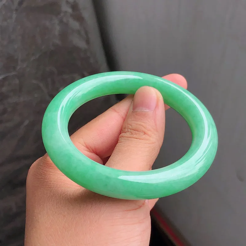 Natural Jade Bangle Jadeite Bangle Internal Diameter 56.6mm NBE087